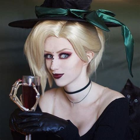 Witch mercy cosplay makeup